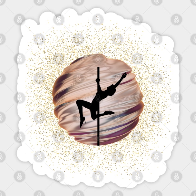 Pole Dancer In The Purple Sphere Sticker by LifeSimpliCity